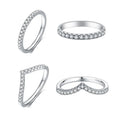 Most Popular 0.33ct Moissanite Engagement Ring Sterling Silver 925 Wedding Gift Moissanite Band Ring for Girls