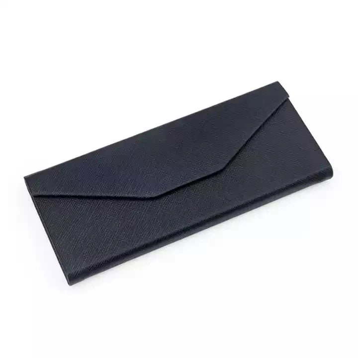 Custom Logo Popular Black Foldable Glasses Box Sunglasses Packing Eyeglasses Case Triangle Glasses Case Sunglasses
