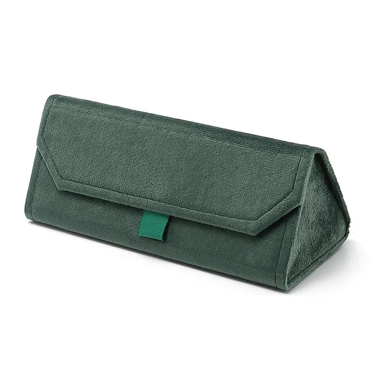 2026 Fashion Custom Folding Eyeglass Cases With Logo Triangle Folding Fashion Eyeglasses Case