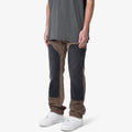Mid Waist Loose Stack Wide Leg Baggy Denim Cargo Jeans Double Knee Carpenter Pants Solid Rivet Custom Button Men's Autumn/Spring