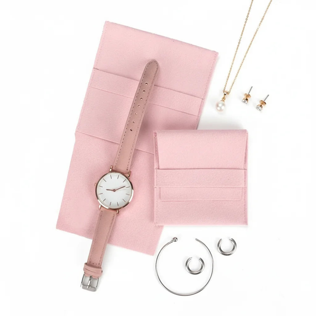 Fast Shipping Boutique Velvet Envelope Gift Bag Cute Suede Jewelry Pouch With Company Logo
