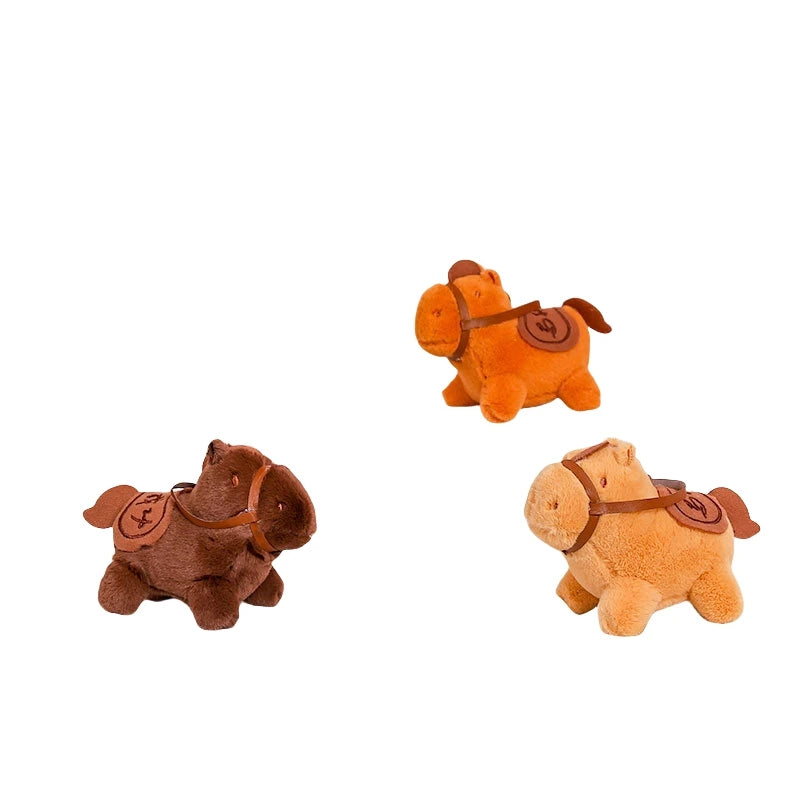 Backpack Kawaii Plush Keychain Horse Cute Stuffed Animal Toys Doll Mini Horse Peluches Plushie Keychains Toys for Claw Machine