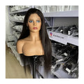 Goodluck Dropshipping Wholesale Natural Black Straight 13x6 13*6 Brazilian Virgin Remy Human Hair HD swiss Lace Front Wig Wigs