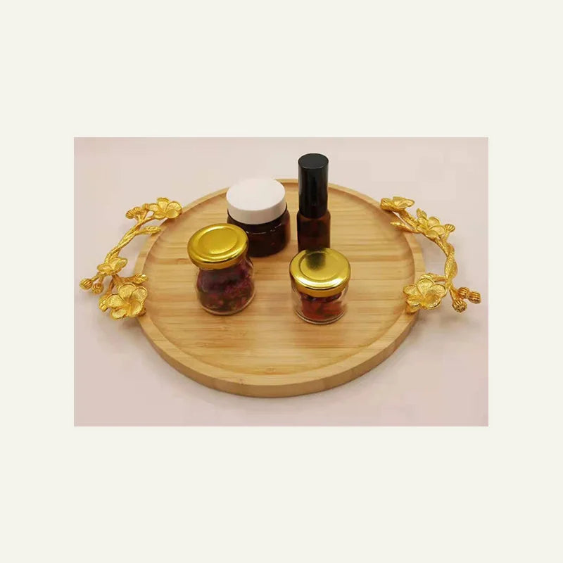 Top Selling Vintage Eco-friendly Polished Metal Simple Dish Home Hotel Wedding Serving Dishes Centerpiece Trays