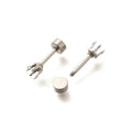 Diy Blank Hypoallergenic Fashion Earrings Empty Claw Threaded Labret Ear Piercing Body Jewelry Sensitive Ears Stud Earrings