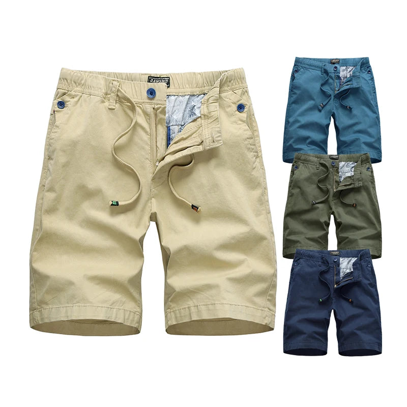 Heavyweight Men's Summer Home and Outdoor Leisure Jacquard Shorts Knee Chino Slim Fit Bermuda Short Pants for Men