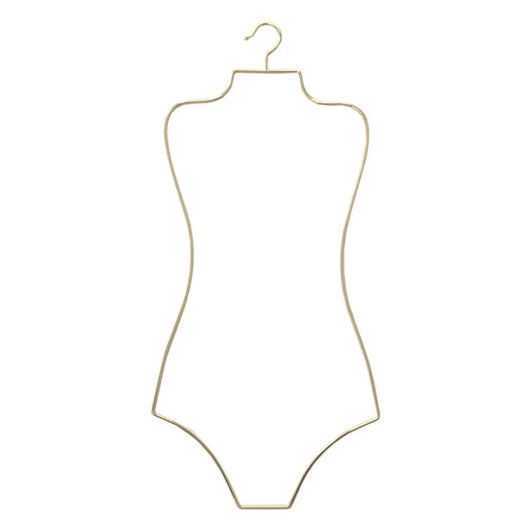Wholesale Custom Straight Bikini Display Gold Metal Wire Swimwear Body Hanger