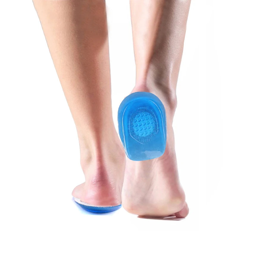 Gel Heel Cups Heel Cushion Bone Spur Plantar Fasciitis Support Shoe Inserts for Achilles Feet Shock Absorbing Protector Pads