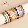 JD GEMS Wholesale Multicolor Irregular Gravel Natural Stone Bracelet Stretch Beads Amethyst Rose Crystal Quartz  Bracelets