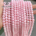 JD Wholesale 4/6/8/10/12mm Genuine Natural Madagascar Pink Quartz Crystal Smooth Round Beads for Jewelry Making