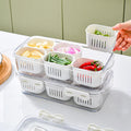 Hot Selling 6/8 Grids Spice Box Food Grade Storage Box Household Kitchen Ingredients Divided Format Seasoning Storage Box