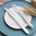 Contemporary Canteens Jieyang Cutlery Stainless Steel Dinner Silver Knife and Fork Metal Flatware Sets