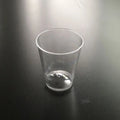 2.5oz Durable Clear PS Plastic Eco-Friendly Modern Luxury Reusable Disposable Shot Glasses Cups Saucers Custom Logo Tea Parties