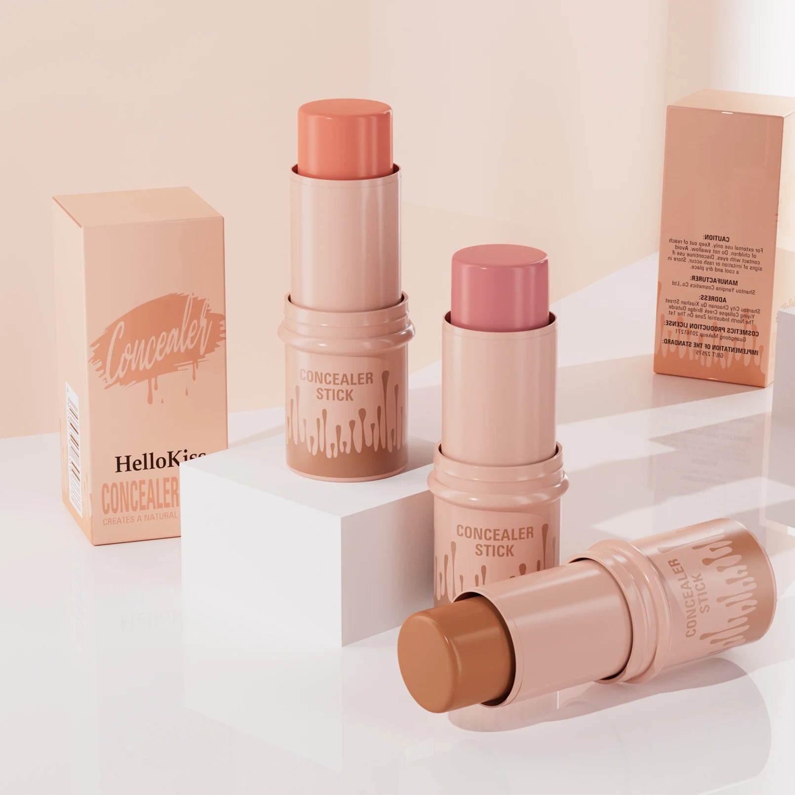 Private Label Matte Finish Blusher for Deep Skin Tone Waterproof Lip Eye Cheek Tint Stick with Sunscreen Feature for Dark Skin
