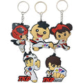 Factory Wholesale Taekwondo Martial Arts Rubber Key Chain