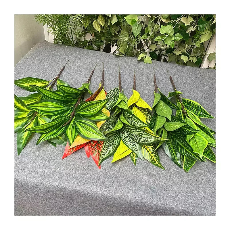 Hot Top Seller 15-leaf Tree Plant  Dekoration Plant Artificial Plant Leaves