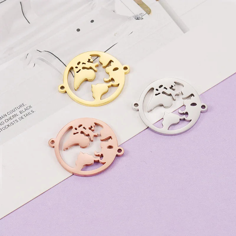 Wholesales Two Side Hole Allah Pendant Jewelry DIY Blessing Good Luck Pendant Custom Made Stainless Steel Charm Pendant