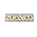 Luxury Waterproof Logo Bag Wallet Luggage Accessories 32mm Metal Letters Trendy Professional Classic Personalized Branding Name