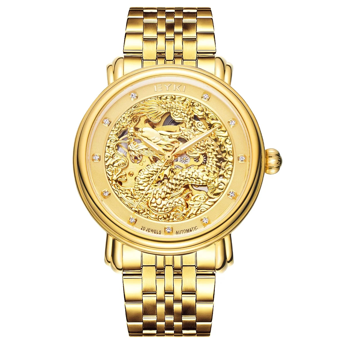 Mechanical Automatic Men Steel Yellow Dial Vintage Japan Made Watch Run Order