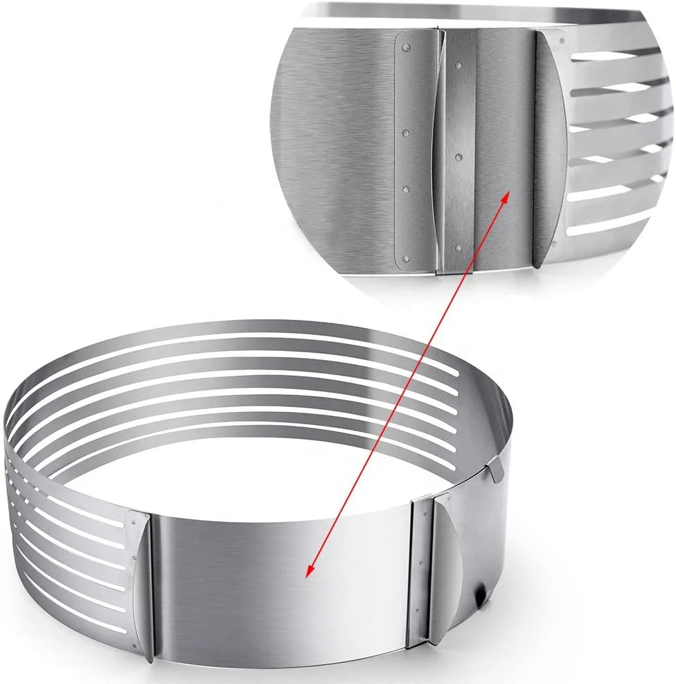 Large Cake Mold Adjustable Stainless Steel Cake Ring-Cake Layer Slicer
