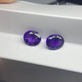 Loose Gemstones 7x9mm 9x11mm Oval Natural Yellow Citrine Purple Amethyst Stone