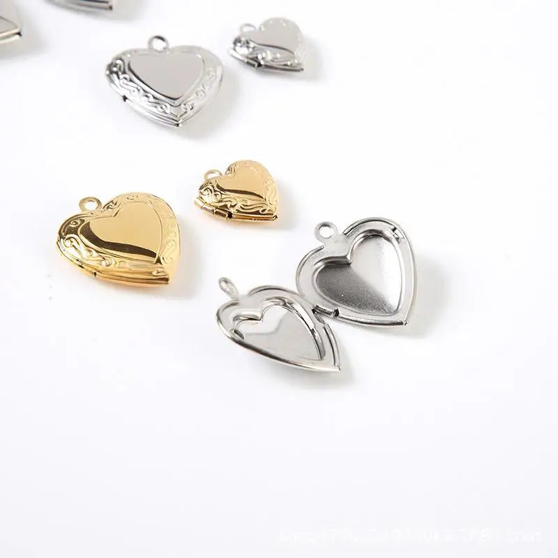 Heart Locket Pendant 18k Gold Picture Photo Locket Heart Pendant Stainless Steel Tarnish Free Jewelry Custom Personalized Gift