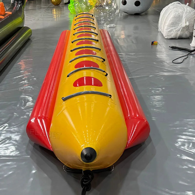 Water Sport Games Flying Towable Inflatable Banana Boat Inflatable Water Flying Fish Banana Tube for 6 Person