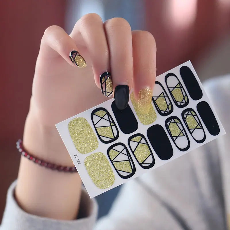 HuiZi 2026 Non-toxic Nail Art Stickers Custom Sticker