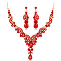 High Quality Fashion High-grade Crystal Necklace Earring Jewelry Bridal Jewelry Set