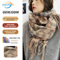 Women's Winter Scarf Shawl Cotton Knit and Beanie Pashmina Printed Digital Traditional Scarf and Wrap