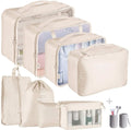 Custom Logo Travel Suitcase Storage Bag 9pcs Compression Organizers Packing Cubes Set Travel Luggage Organizer  Storage Bags