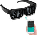 Programmable Scrolling Text Led GlassesUSB Rechargeable App Controlled Blue Tooth Connect Led Glasses