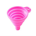 2026 Cheap Silicone Foldable Collapsible Kitchen Durable Waterproof Reusable Funnel for Oil Food (Multi-color Pink/Green/Blue)