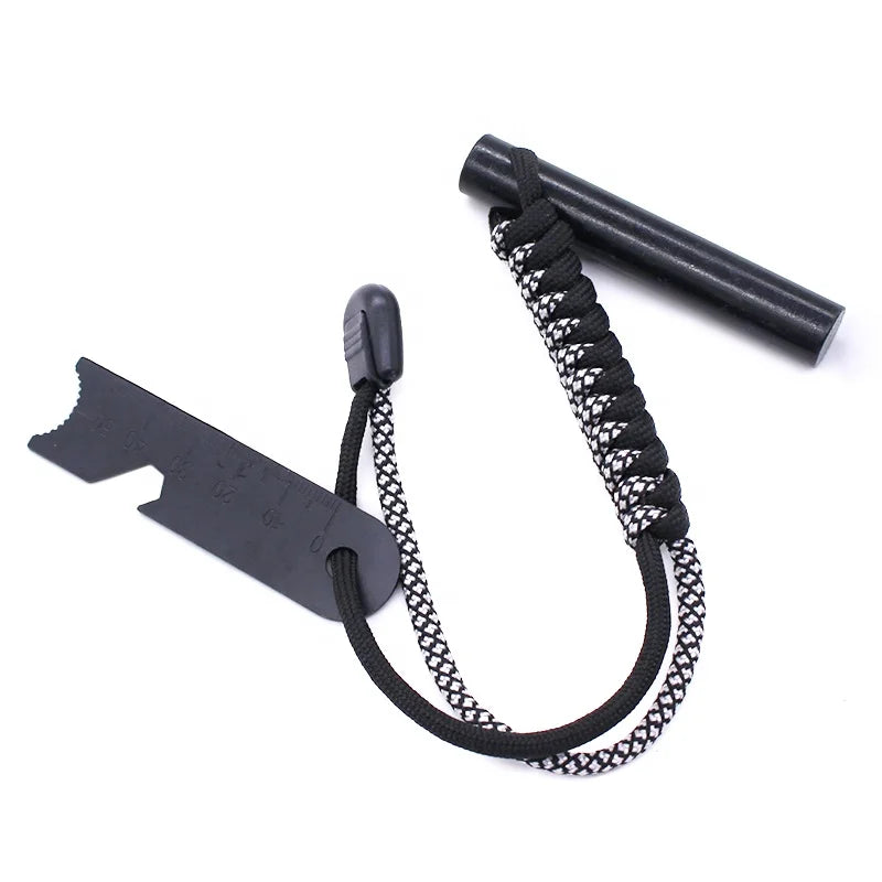 Paracord Wrist Strap Survival Gear Waterproof Ferrocerium Rod Fire Stick Fire Starter