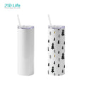 PYD Life Wholesale RTS 20 OZ Sublimation Blank Stainless Steel Tumblers Straight Sublimation Tumbler with Straw and Slider Lid