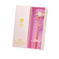 24K Colorful Rose Gold-plated Rose Luminous Rose Artificial Dried Flowers for Valentine's Day Gift