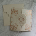 Rose Gold Foil Printing Customized Wedding Invites Bridal Shower Invitations Elegant