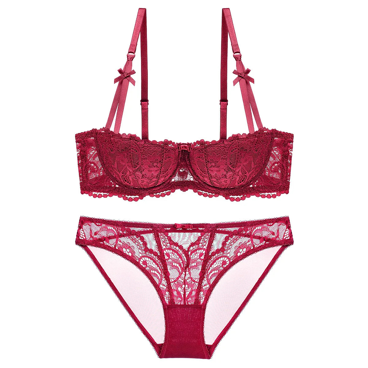 Lace Lingerie Bra Set Women Sexy Push up Underwear Sets Plus Size Bras and Panties Set