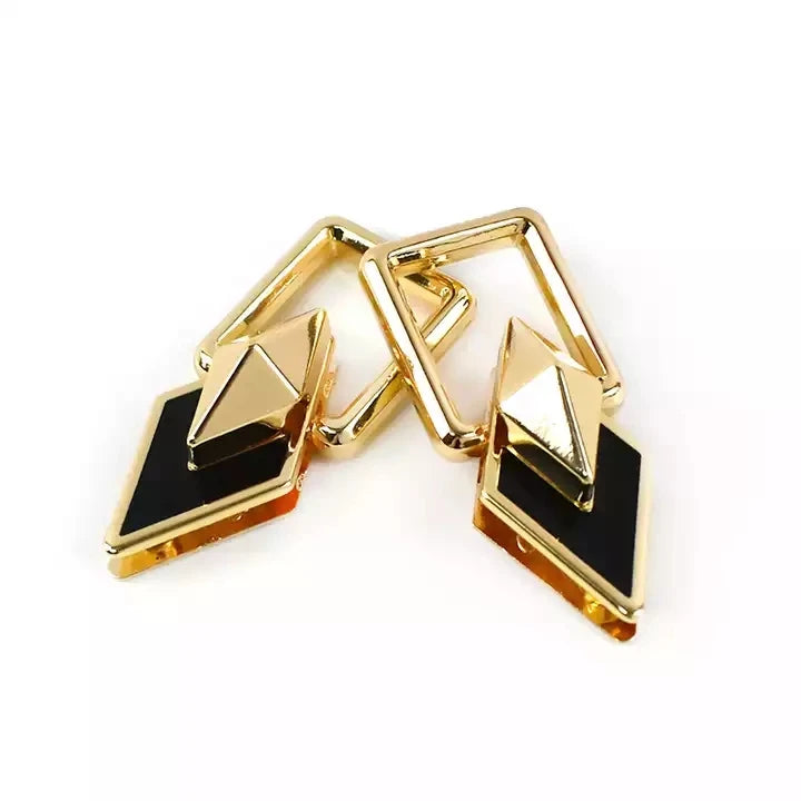 MeeTee BF989 23*51mm Alloy Side Clip Buckle for Handbag Decorative Clasp Hanging Hook with Screw Bag Chain Clip Ring Buckles