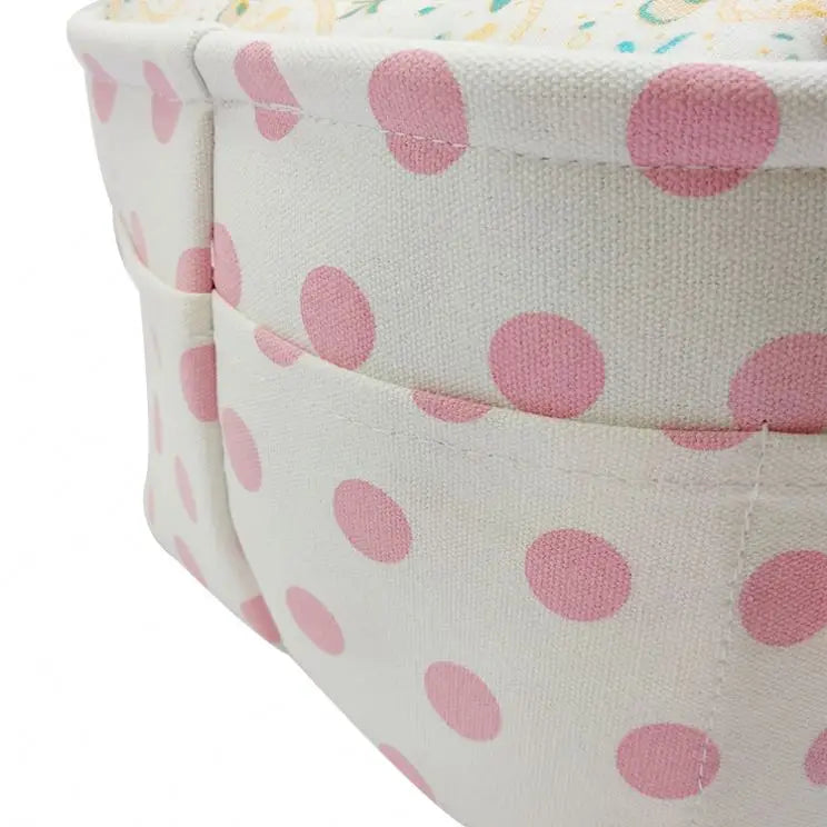 Golden Supplier's Fashionable Basket Bag Foldable Canvas Collapsible Simple Storage Bag Solution Customized