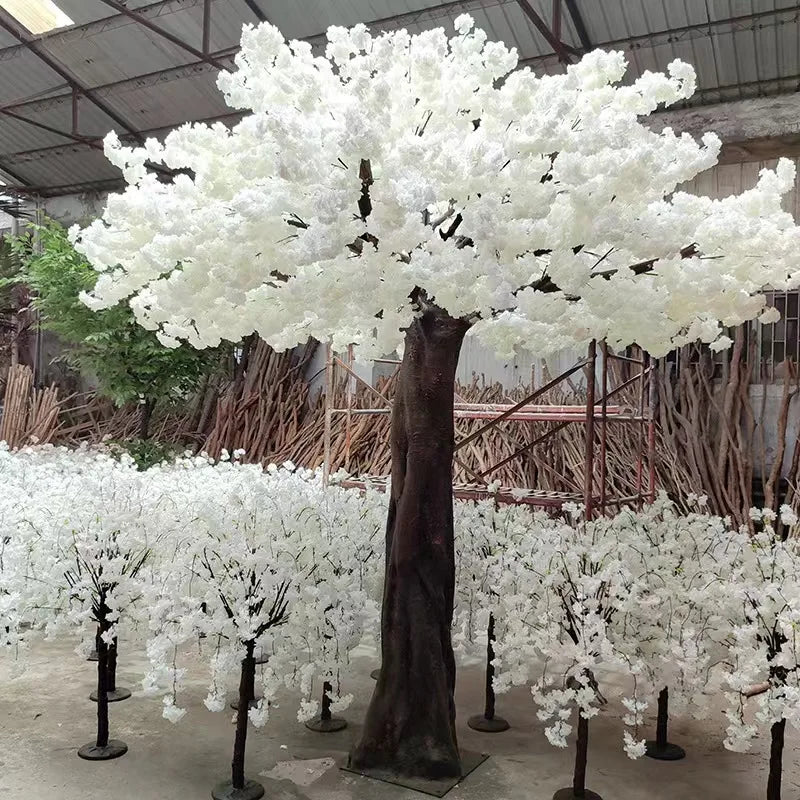 Wholesale High Simulation Big Artificial Plants Cherry Trees Pink Flower Artificial Big Trees for Wedd Outdoor Artificial Plants