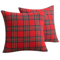 Decorative Square Woven Christmas Plaid Linen Printed Check Cushion Covers Checkerboard Home Throw Pillowcase
