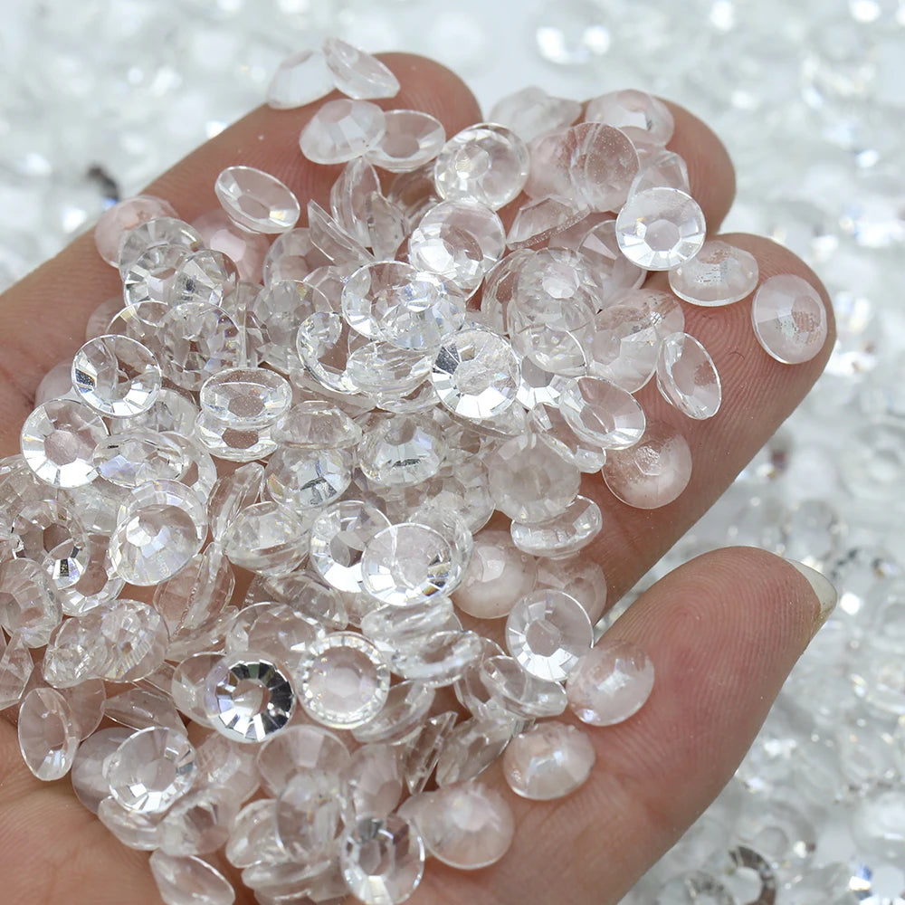 XULIN 6mm 10000pcs/bag 113 Kinds Ready to Ship Color Transparent Bottom Clear Resin Rhinestone Beads