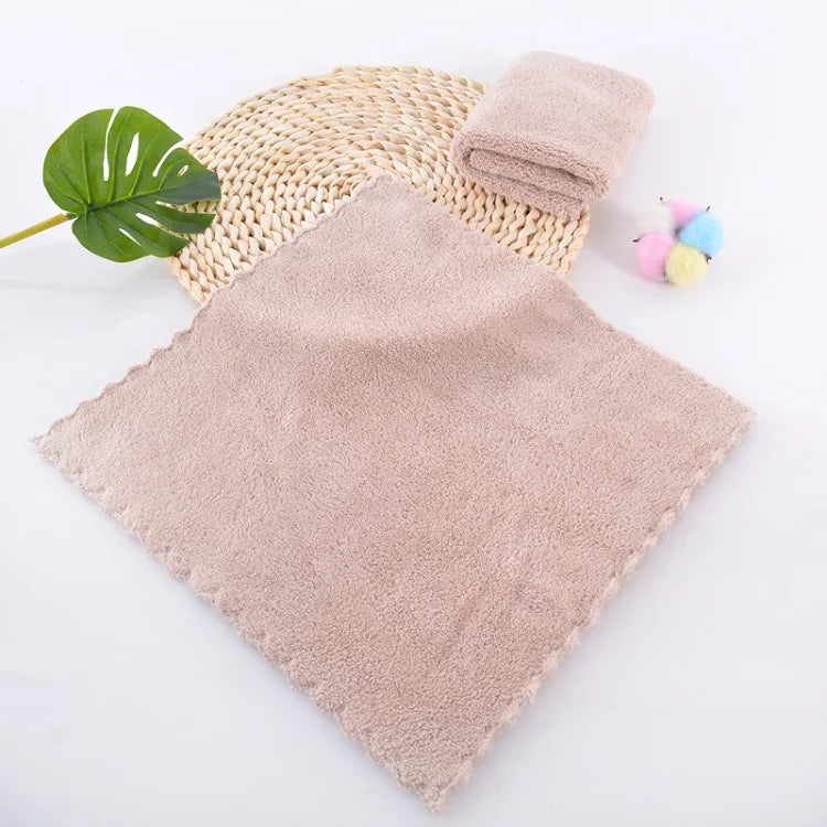30x30cm or Custom Size Squares Rectangle Custom logo Microfiber Coral Velvet Kitchen Dish Tea Towel