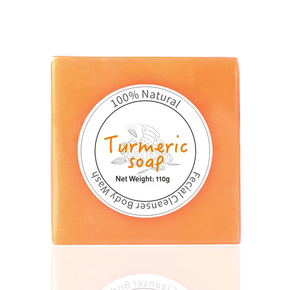Best-Selling OEM Custom Logo Pure Manual Soothing Skin Whitening Soap Plant-Based Moisturizing Essential Oil Turmeric Bar Soap