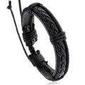 Wholesale Customizable Men's Fashion Bracelet Leather Braid Bangles Custom Jewelry