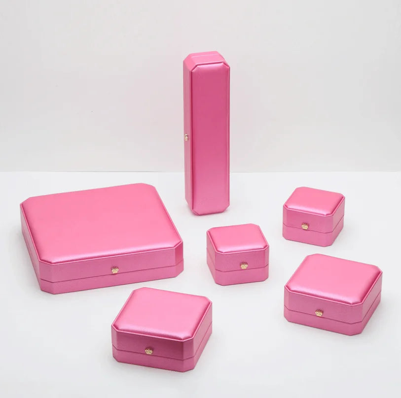 Wholesale Set Packaging Boxes for Jewelry Custom  Luxury Pu Jewelry Gift Box Sets Women Watch Jewelry Fashion