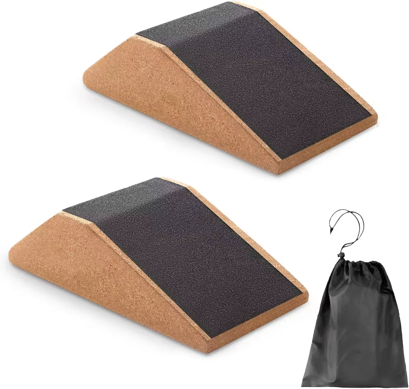 High Density Natural Eco-friendly Sport Fitness Cork Squat Wedge Cork Yoga Block