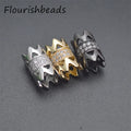 Wholesale Anti Fading Gold Silver Color CZ Pave Big Size Tube Spacer Beads for DIY Woman Jewelry Necklace Bracelet Making
