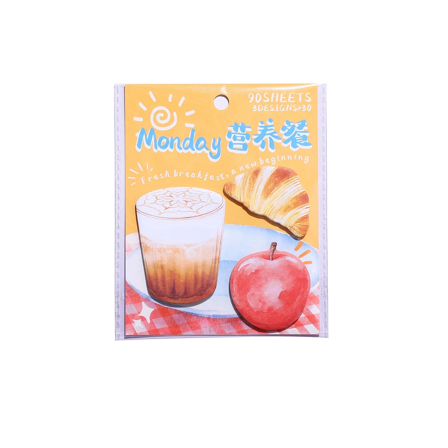 90 Sheets/pack Daily Breakfast Series Breakfast Theme Handbook DIY Decorative Bottom 6